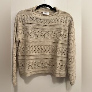Callahan Women's Beige Cropped Knit Sweater